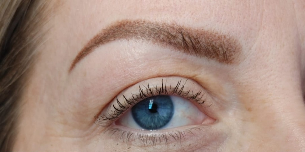 Eyebrows after microblading