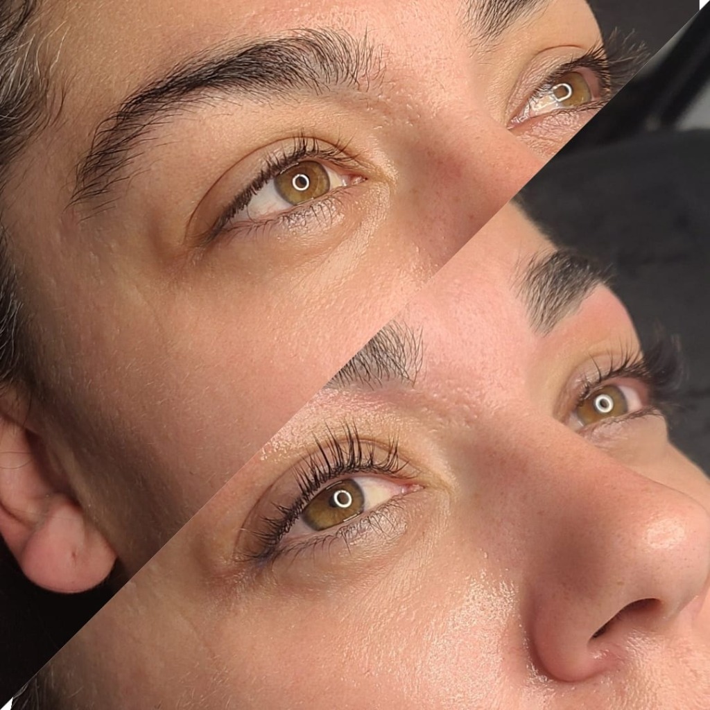 Lash Lift and Tint before and after comparison
